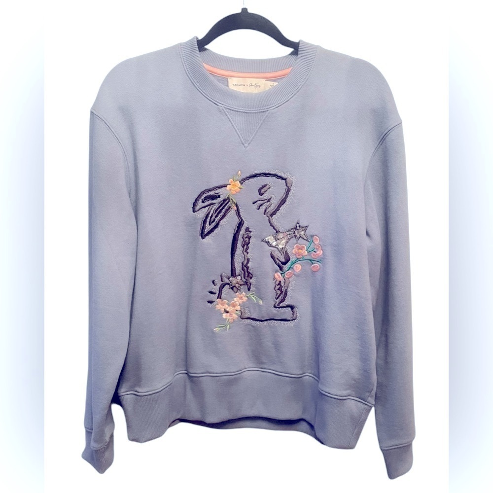 Coach x Selena Gomez bunny sweatshirt S $500- Easter - Picture 7 of 11